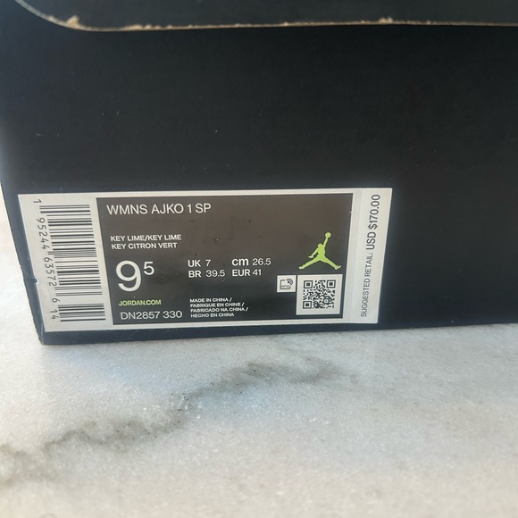 Jordan Billie Eilish High-Top Sneakers - Bright Green - Picture 4 of 5